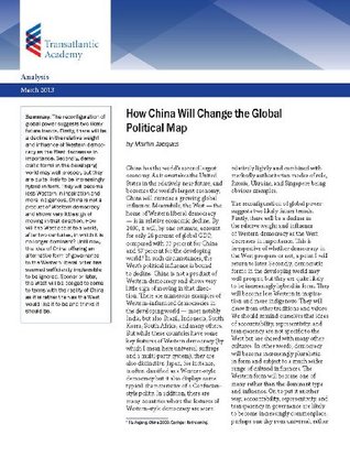 How China Will Change the Global Political Map (Kindle Edition)