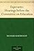 Esperanto: Hearings before the Committee on Education