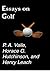 Essays on Golf by Percy Adolphus Vaile