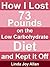 How I Lost 73 Pounds on the Low Carbohydrate Diet and Kept it Off