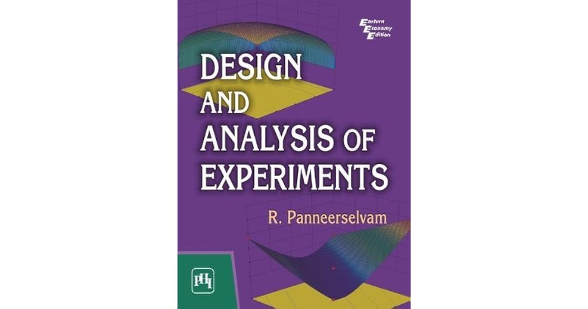 Design And Analysis Of Experiments By R Panneerselvam