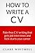 How To Write A CV - Pain-fr...