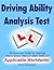 Driving Ability Analysis Test - An Essential Guide for Learning How to Learn to Drive a Manual (Stick Shift) Car - Applicable Worldwide