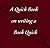 A Quick Book on writing a B...
