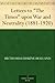 Letters to "The Times" upon War and Neutrality (1881-1920)
