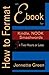 How to Format an eBook for ...