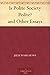 Is Polite Society Polite? and Other Essays
