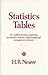 Statistics Tables: For Mathematicians, Engineers, Economists and the Behavioural and Management Sciences