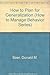 How to Plan for Generalization (How to Manage Behavior Series)