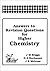 Answers to Revision Questions for Higher Chemistry by J.M. Briggs