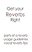Get your reverbs right - Parts, usage, best practices, vocal ... by Shyam Monk