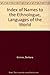 Ethnologue Index Eleventh Edition by Barbara F. Grimes