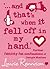 And That's When It Fell Off in My Hand (Confessions of Georgia Nicolson, #5)