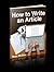 How To Write An Article