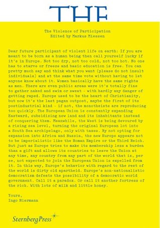 The Violence of Participation by Markus Miessen (2007) Paperback