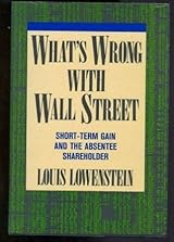 洋書 What's Wrong With Wall Street What's Wrong With Wall Street: Short-term Gain And The