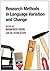Research Methods in Language Variation and Change