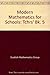 Modern Mathematics for Schools: Tchrs' Bk. 5