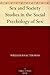 Sex and Society Studies in the Social Psychology of Sex