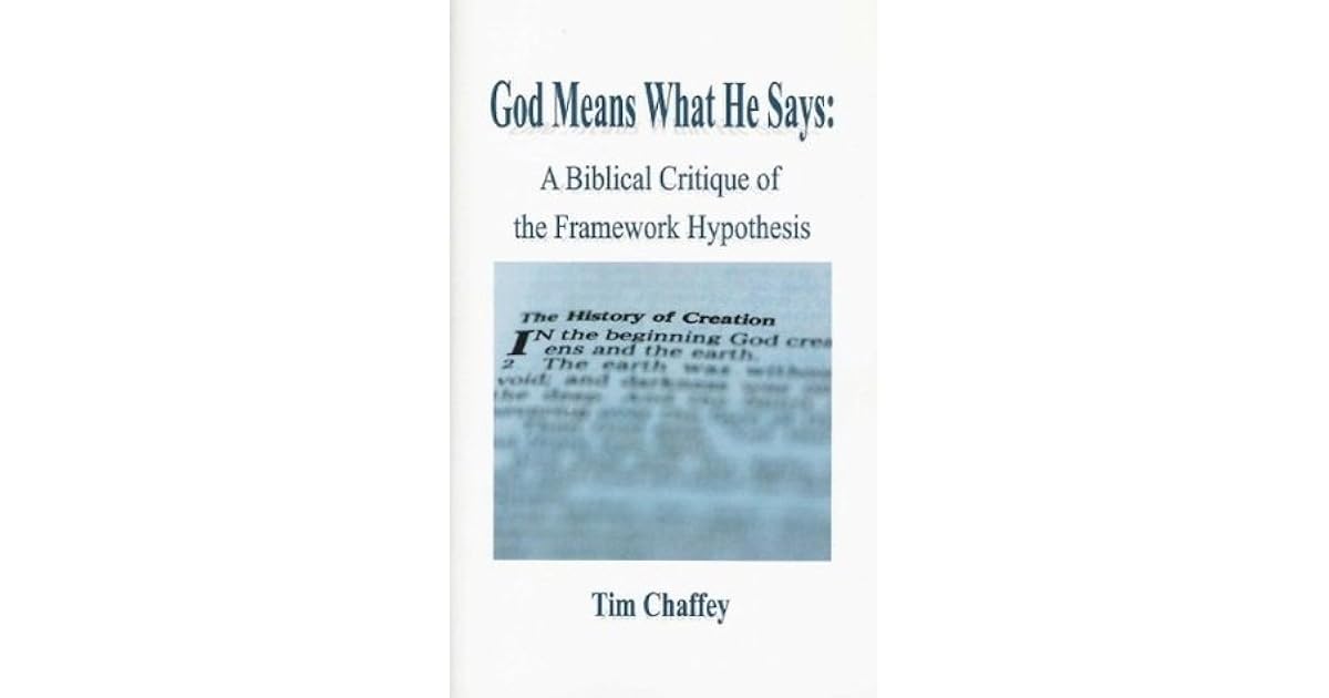 God Means What He Says