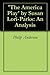 'The America Play' by Susan Lori-Parks: An Analysis