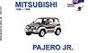 Mitsubishi Pajero Jr '95 - '98 English Language Owners Handbook