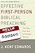 Effective First-Person Biblical Preaching by J. Kent Edwards