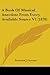 A Book Of Musical Anecdote From Every Available Source V1 by Frederick James Crowest
