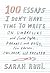 100 Essays I Don't Have Time to Write: On Umbrellas and Sword Fights, Parades and Dogs, Fire Alarms, Children, and Theater