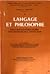 Langage et philosophie: essai sur les structures linguistiques de l'ontologie
