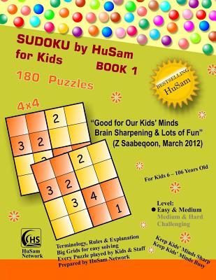 Sudoku by HuSam for Kids BOOK 1 ( 180 Puzzles , 4x4 )
