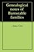 Genealogical Notes of Barnstable Families