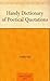 Handy Dictionary of Poetical Quotations by George W. Powers