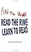find the vawol READ THE RIME LEARN TO READ