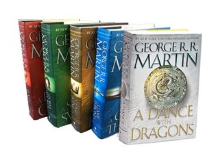 George R.R. Martin Song Of Ice and Fire 5 Book Set: A Game of Thrones, A Clash of Kings, A Storm of Swords, A Feast for Crows and A Dance with Dragons