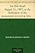 An Ode Read August 15, 1907...