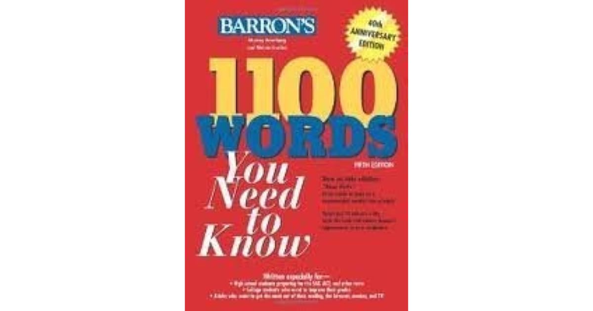1100 Words You Need to Know 5th (fifth) edition Text Only by Murray