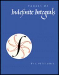 Tables of Indefinite Integrals (Paperback)