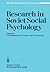 Research in Soviet Social Psychology (Recent Research in Psychology)