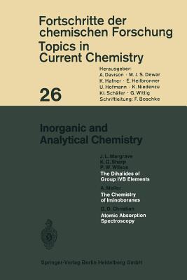 Inorganic and Analytical Chemistry (Topics in Current Chemistry, 26)