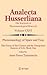 Phenomenology of Space and Time: The Forces of the Cosmos and the Ontopoietic Genesis of Life: Book One (Analecta Husserliana, 116)