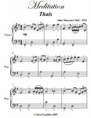 Meditation Thais Easiest Piano Sheet Music PDF