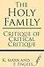 The Holy Family: Critique of Critical Critique