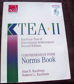TEA II Kaufman Test of Educational Achievement Second Edition Comprehensive Form Norms Book (Paperback)