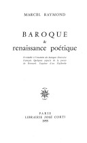 Baroque et renaissance poétique (Unknown Binding)