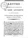 Lettre secrette et curieuse de Marie-Antoinette à Bouillé : trouvée nouvellement dans les boiseries de son appartement au château des Tuileries Lettre secrette et curieuse de Marie-Antoinette à Bouillé : trouvée nouvellement dans les boiseries de son appartement au château des Tuileries