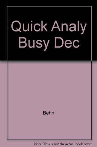 Quick Analysis for Busy Decision Makers (Paperback)