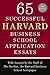 65 Successful Harvard Business School Application Essays by Lauren Sullivan