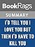 Summary & Study Guide I'd Tell You I Love You, but Then I'd Have to Kill You by Ally Carter