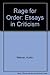 Rage for order;: Essays in ...
